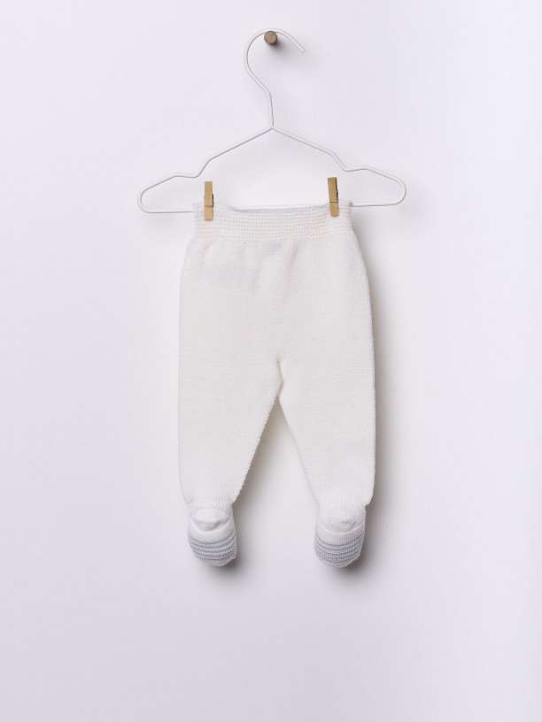 Knitted wool trousers
