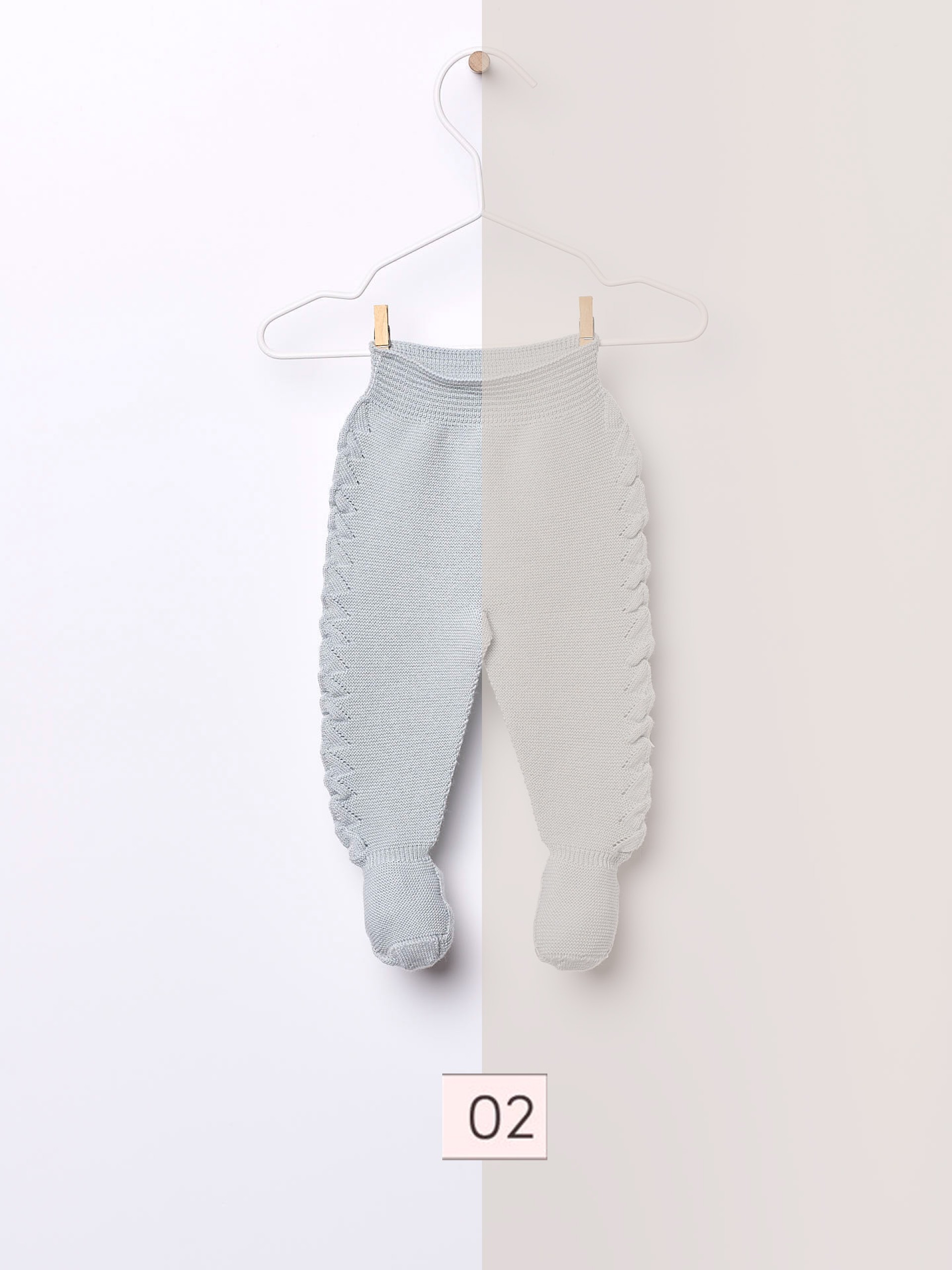 Knitted wool trousers