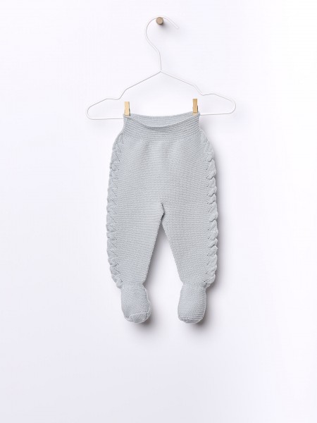 Knitted wool trousers