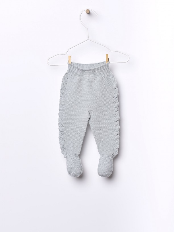 Knitted wool trousers