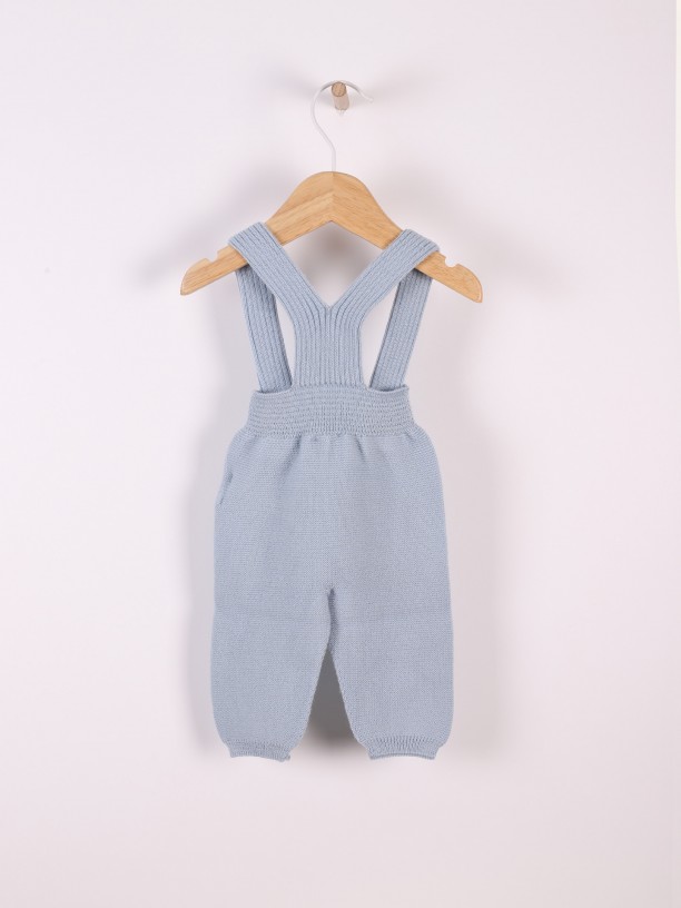 Knitted wool trousers