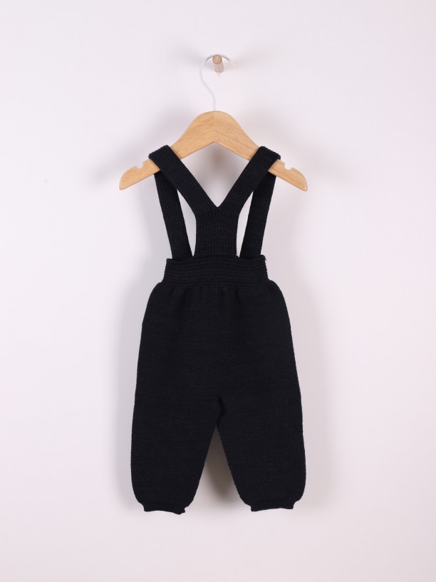 Knitted wool trousers