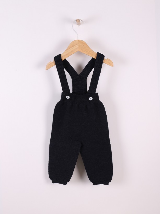 Knitted wool trousers