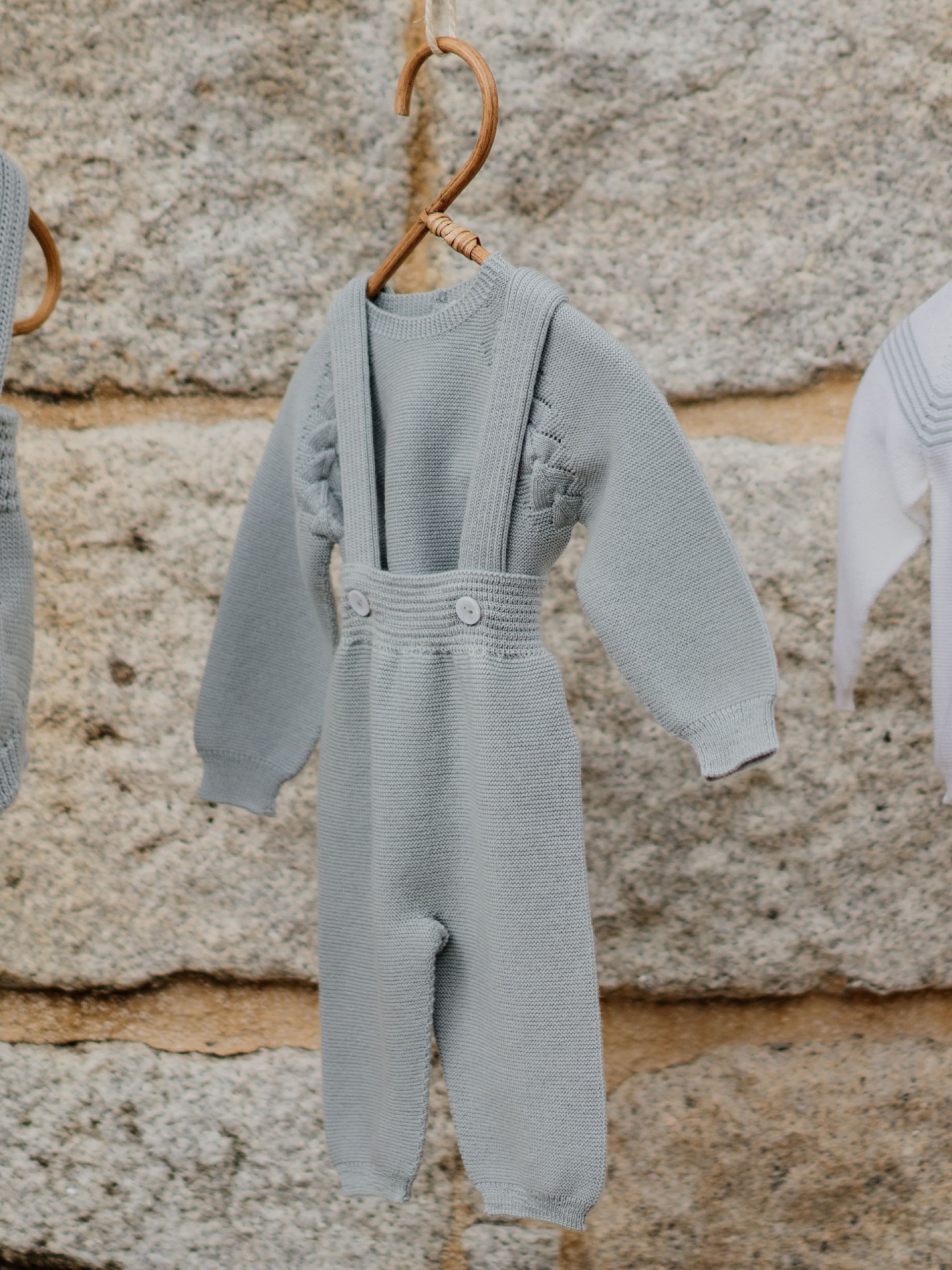 Knitted wool trousers