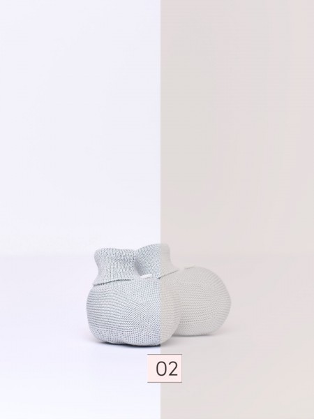 Knitted wool booties