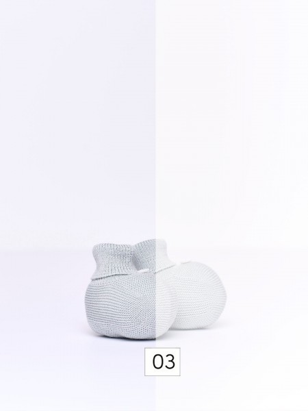 Knitted wool booties
