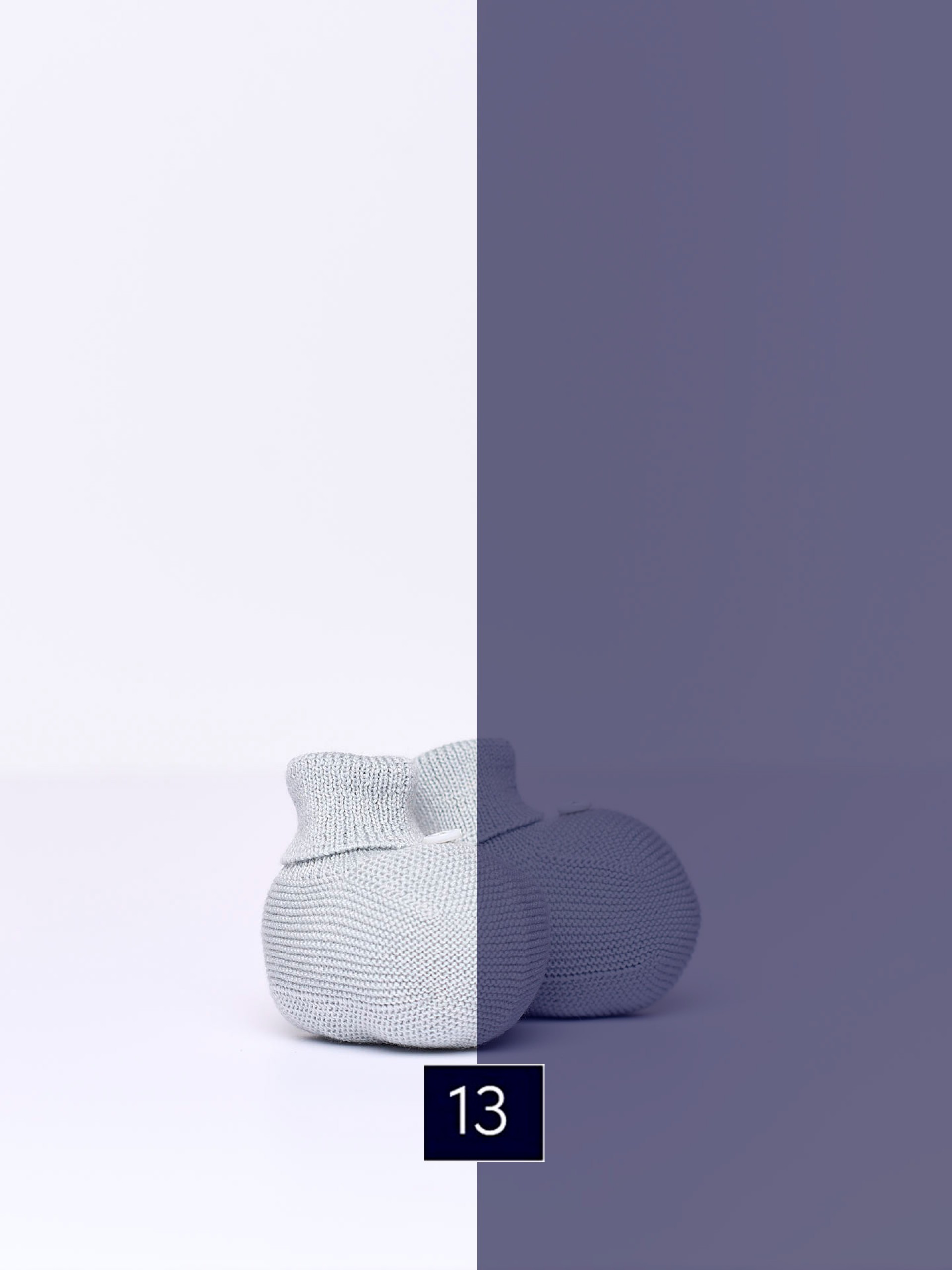 Knitted wool booties