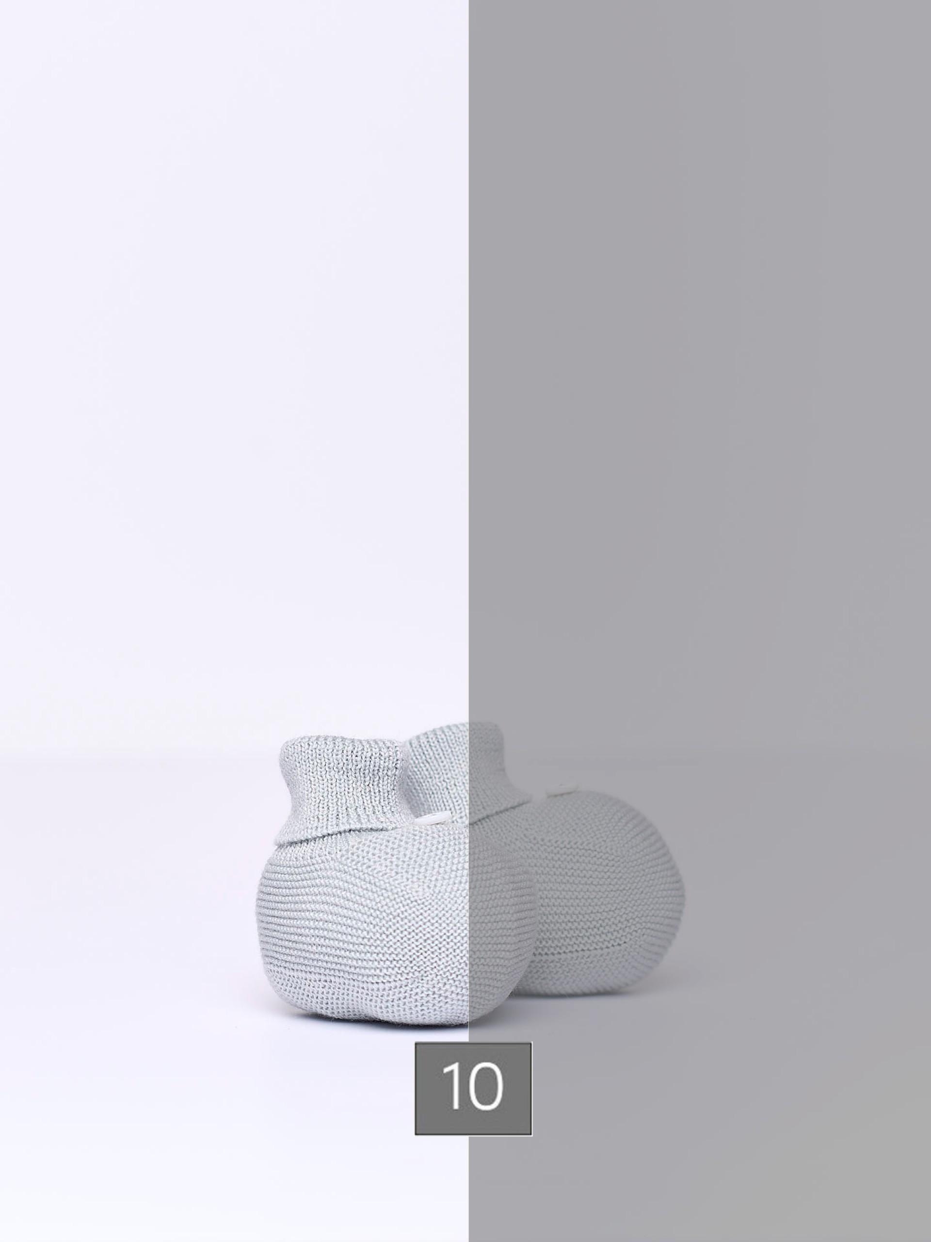 Knitted wool booties