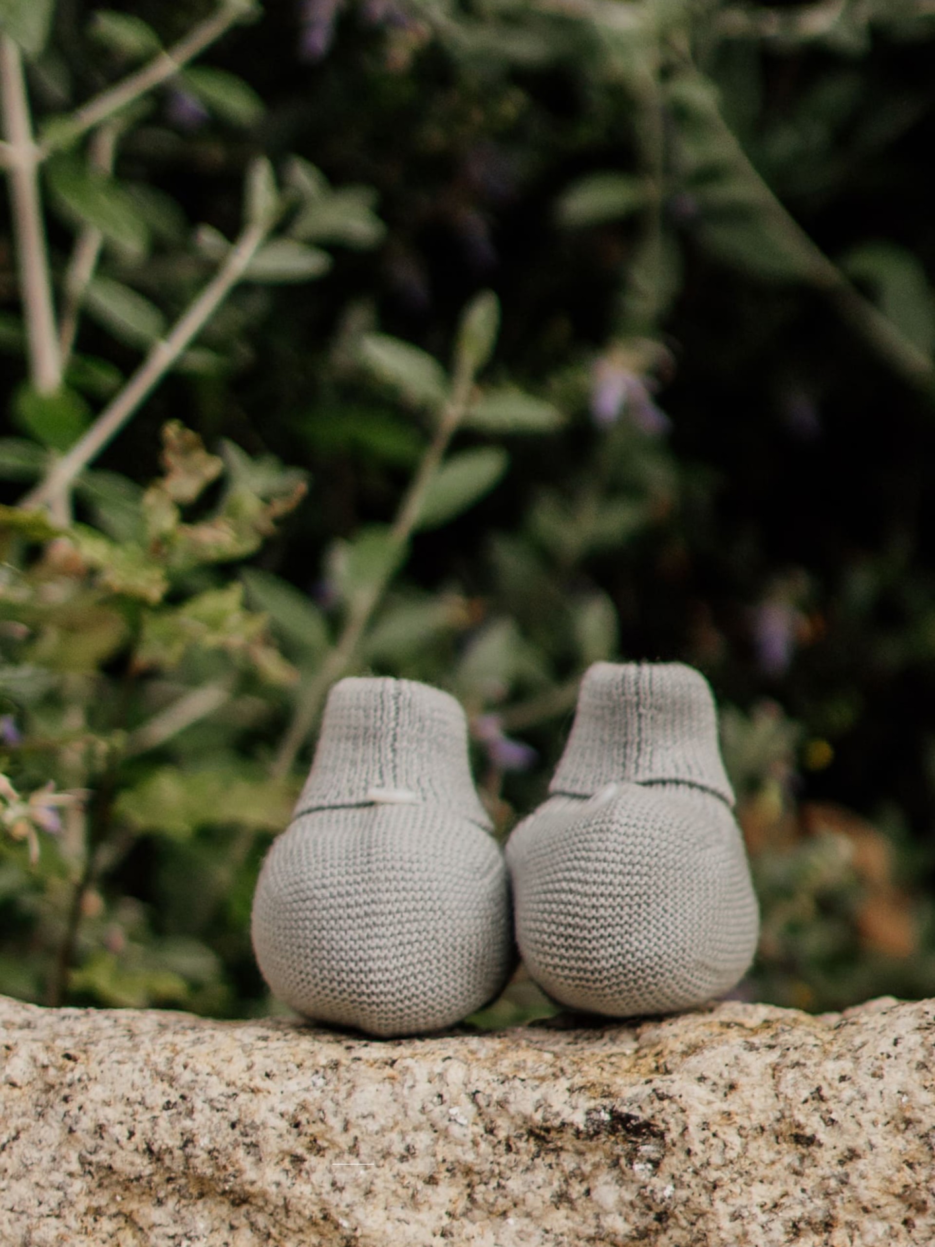 Knitted wool booties