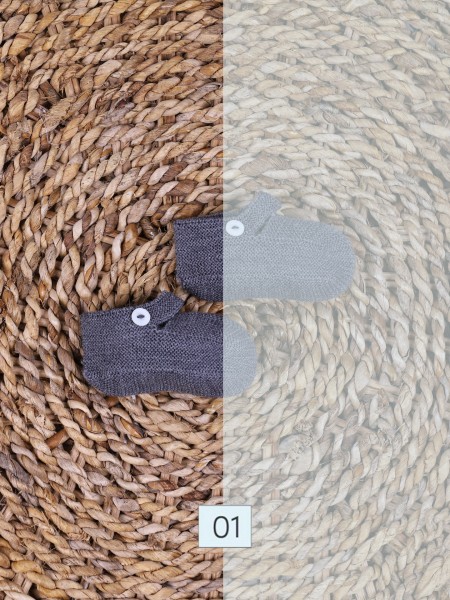 Knitted wool booties