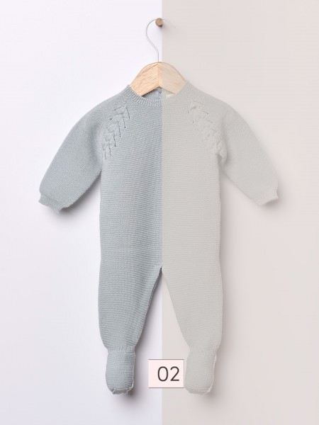 Knitted wool babygrow