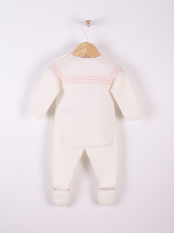 Knitted wool babygrow
