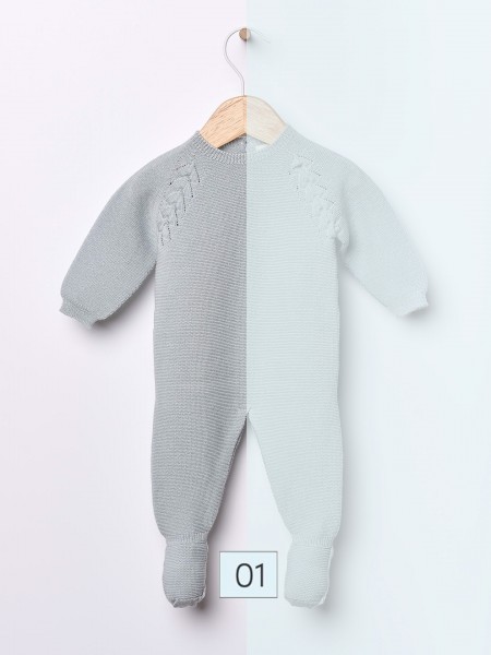 Knitted wool babygrow