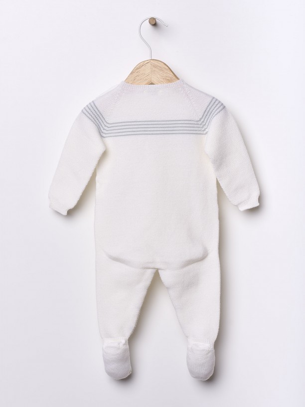 Knitted wool babygrow