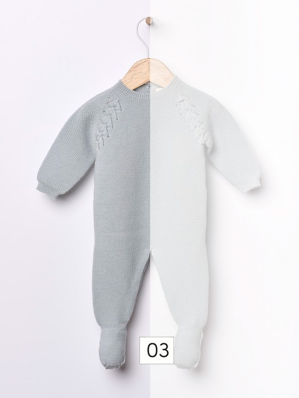 Knitted wool babygrow Knitted wool babygrow