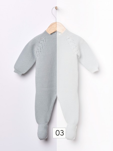 Knitted wool babygrow