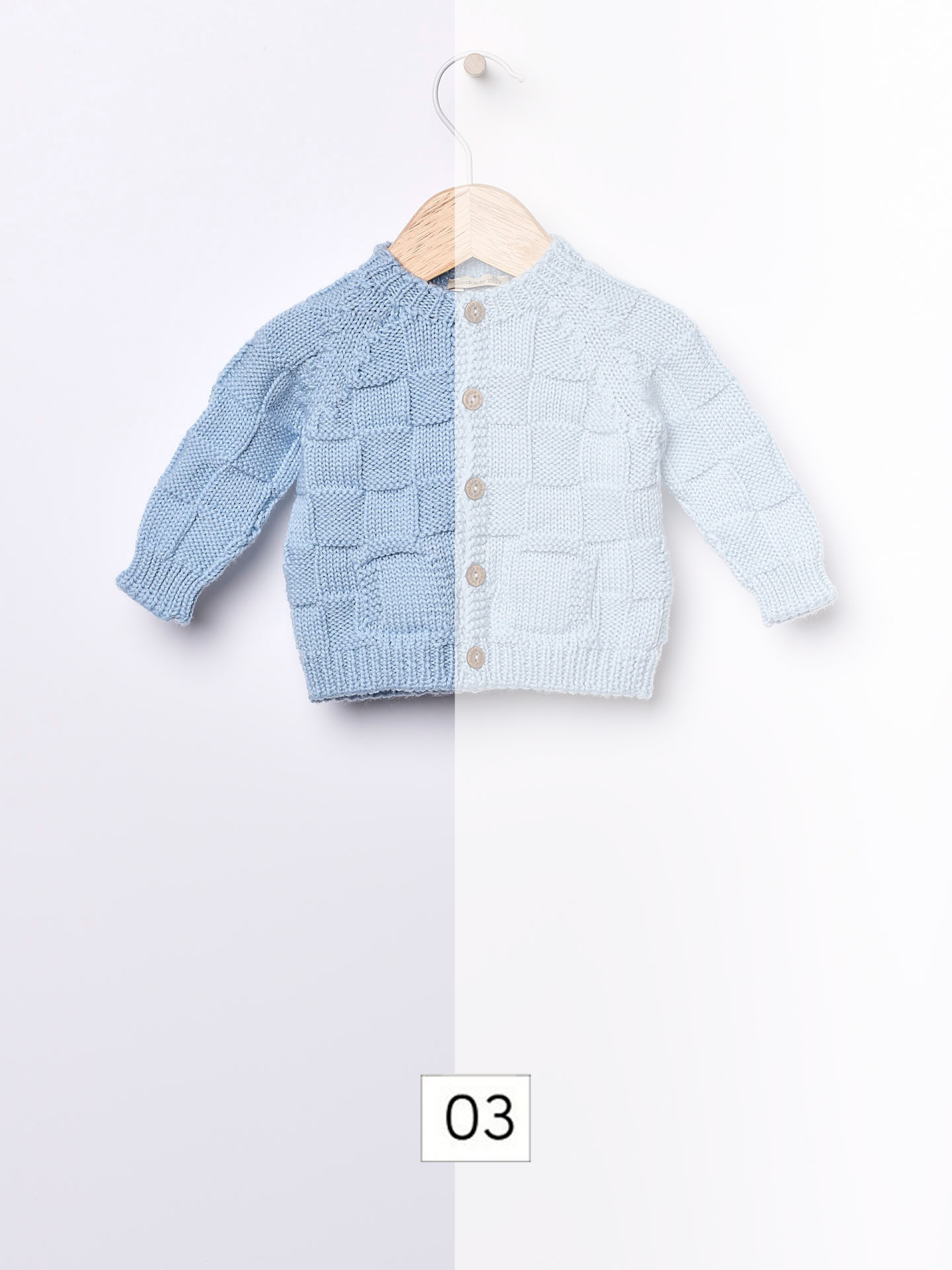 Knitted wool cardigan