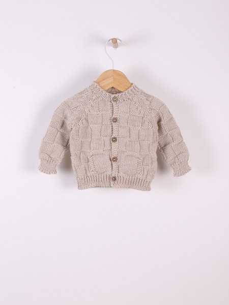 Knitted wool cardigan