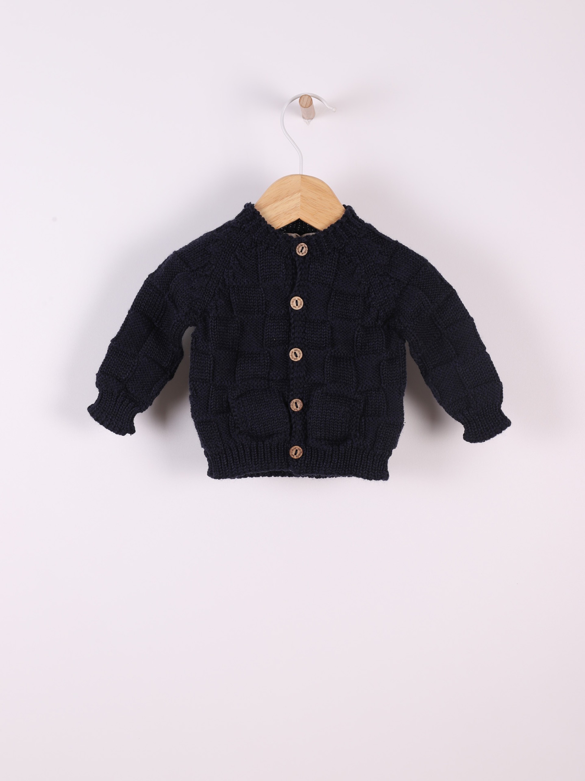 Knitted wool cardigan