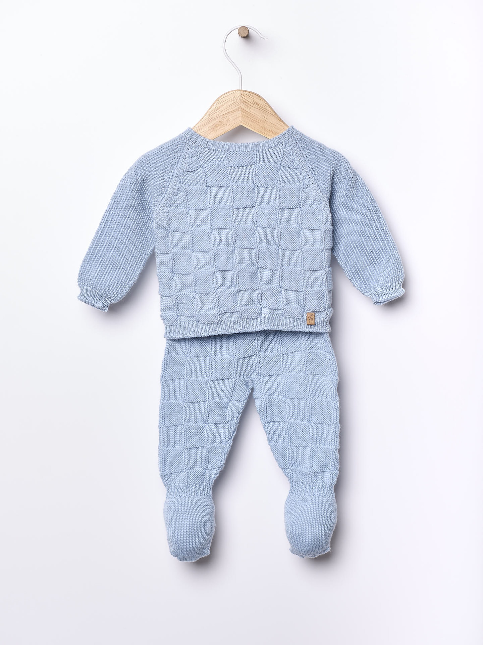 Knitted wool trousers