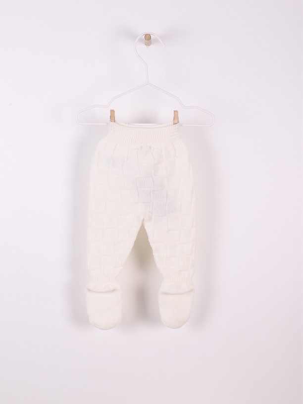 Calças tricotadas lã Calças tricotadas lã