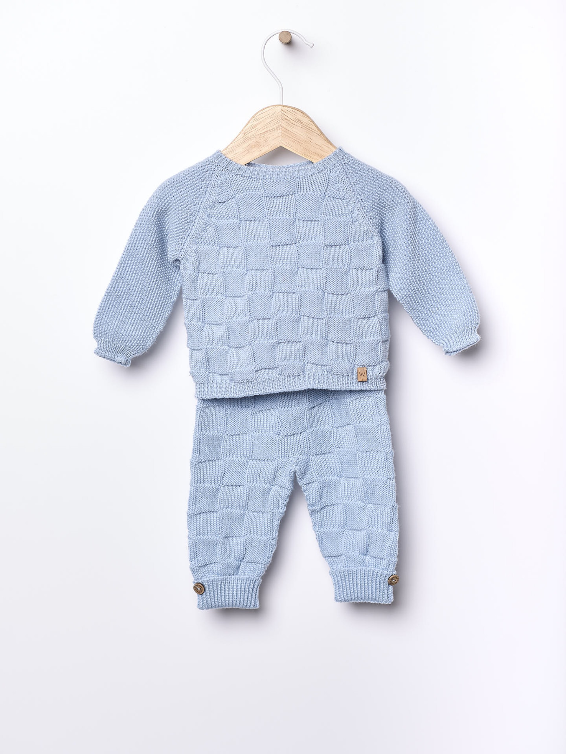 Knitted wool trousers