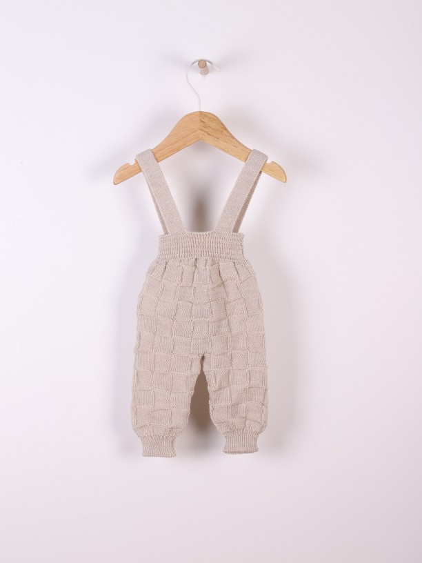 Knitted wool trousers