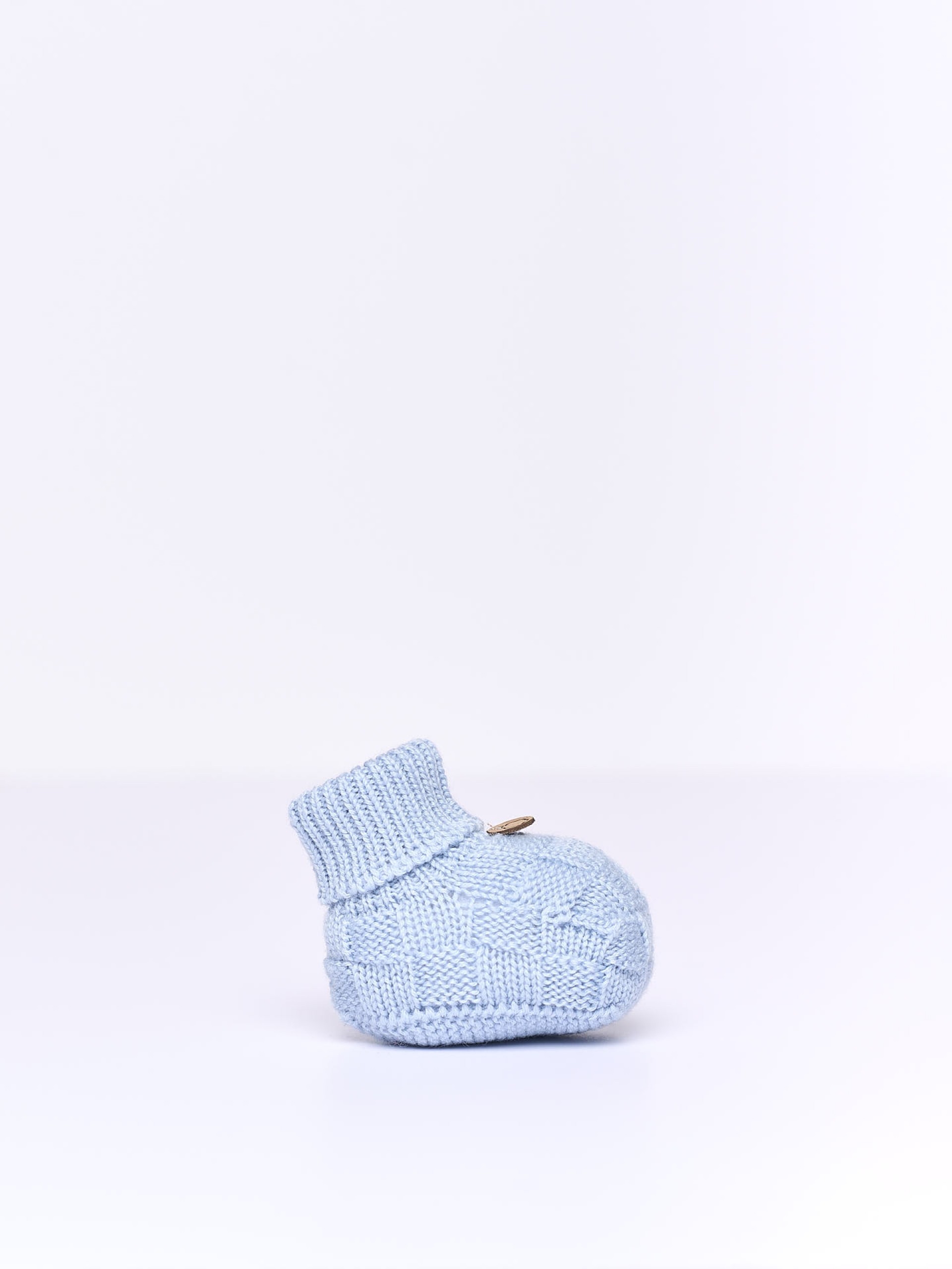 Knitted wool booties