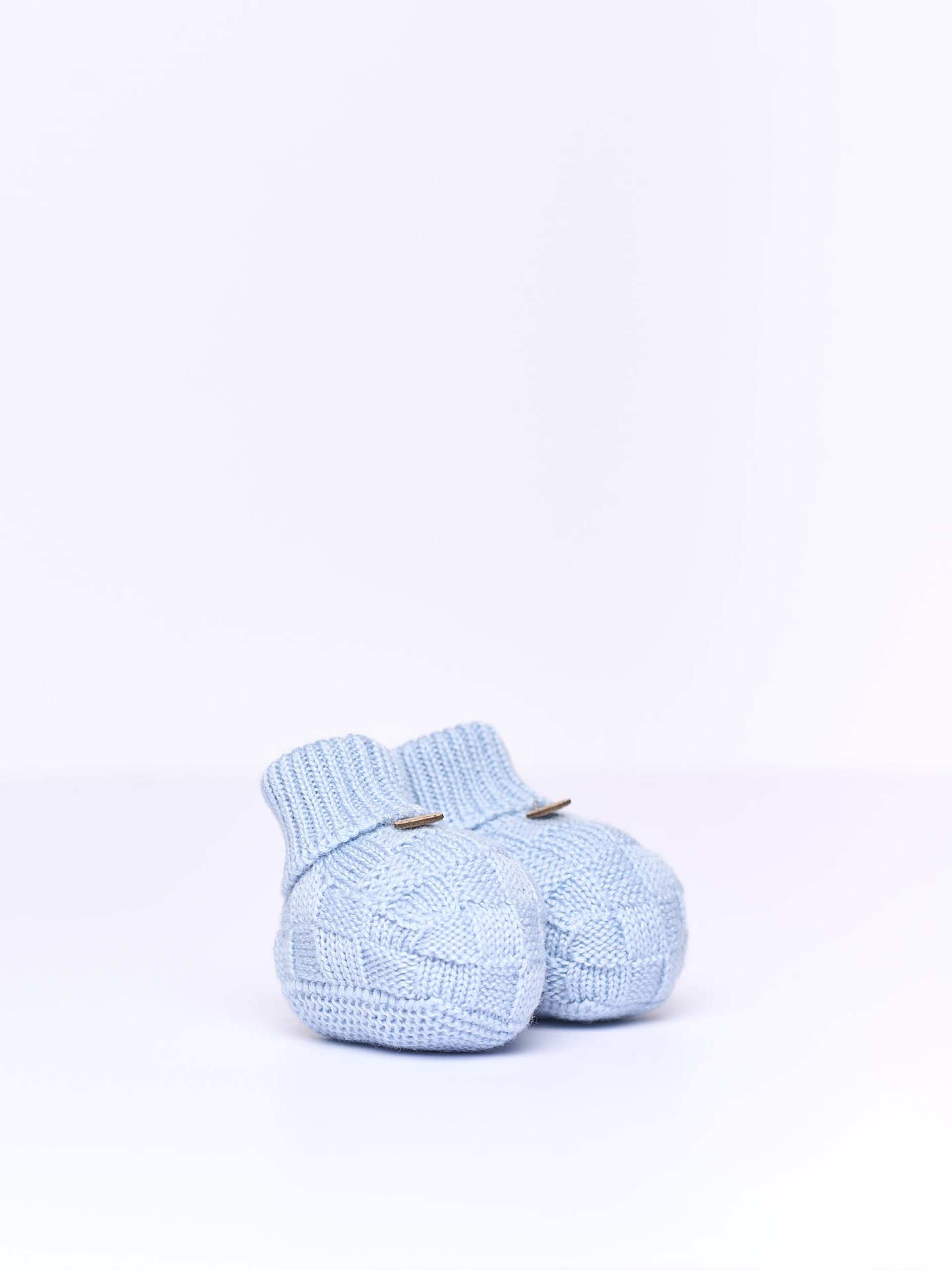 Knitted wool booties