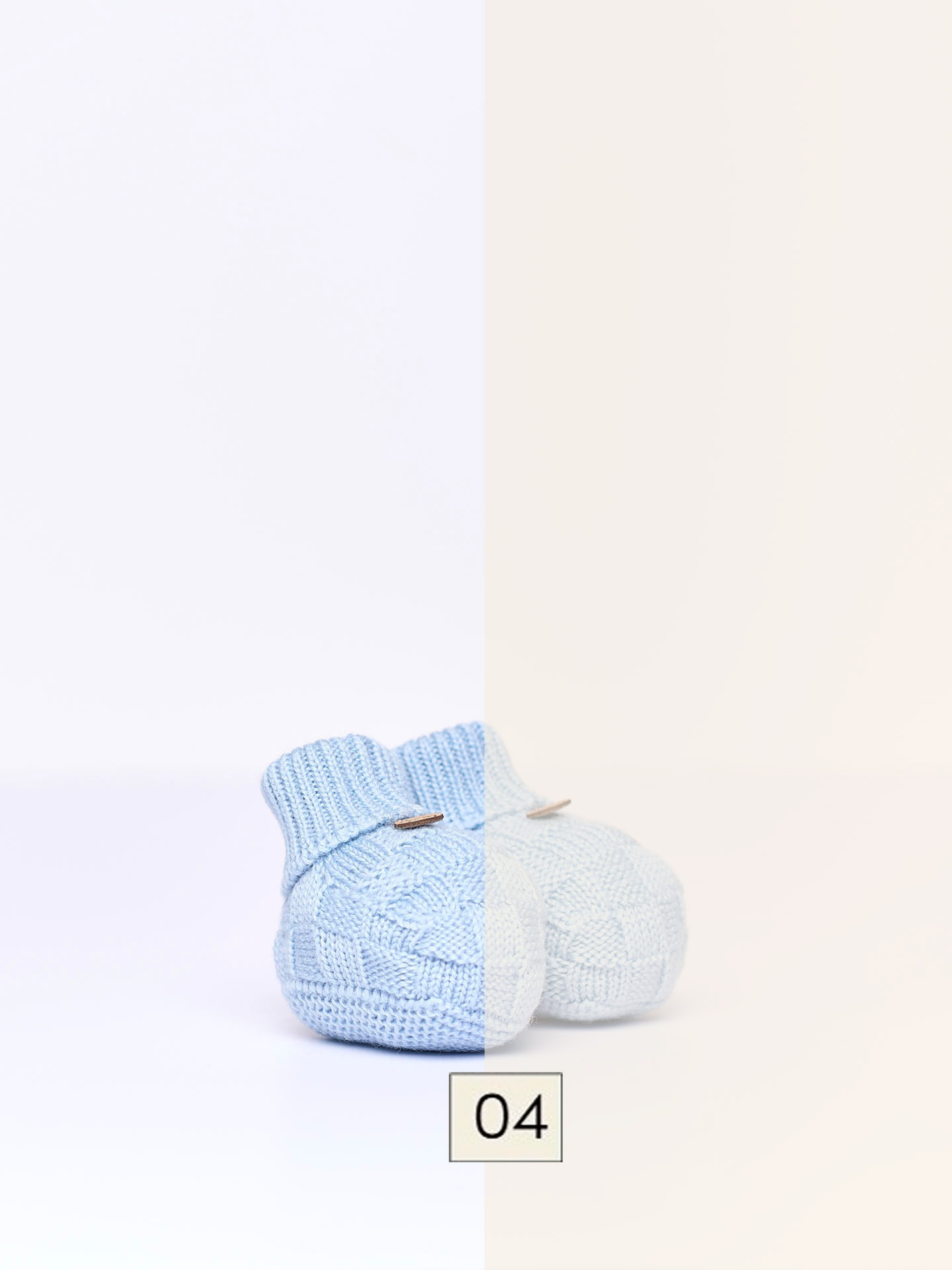 Knitted wool booties