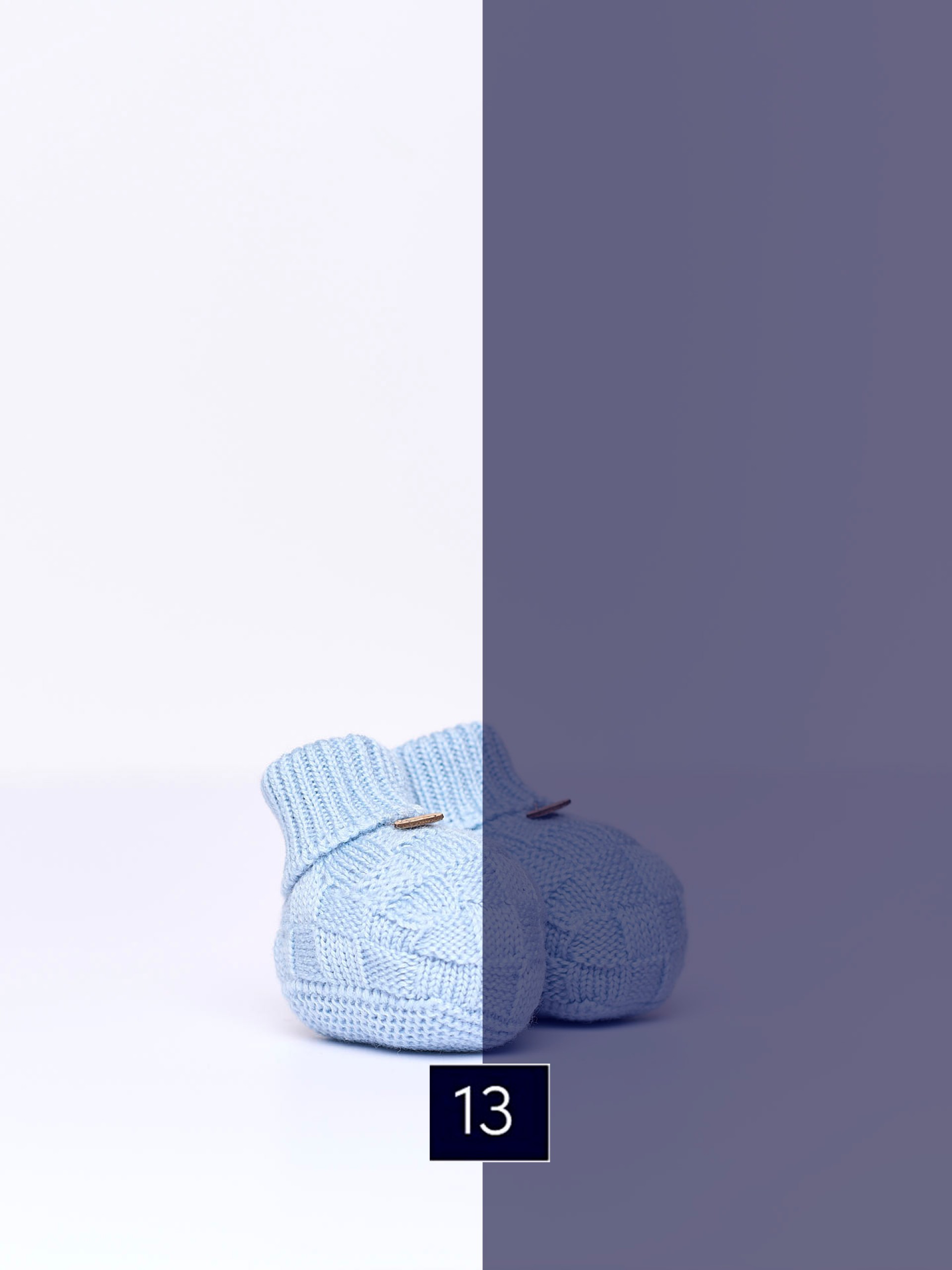 Knitted wool booties