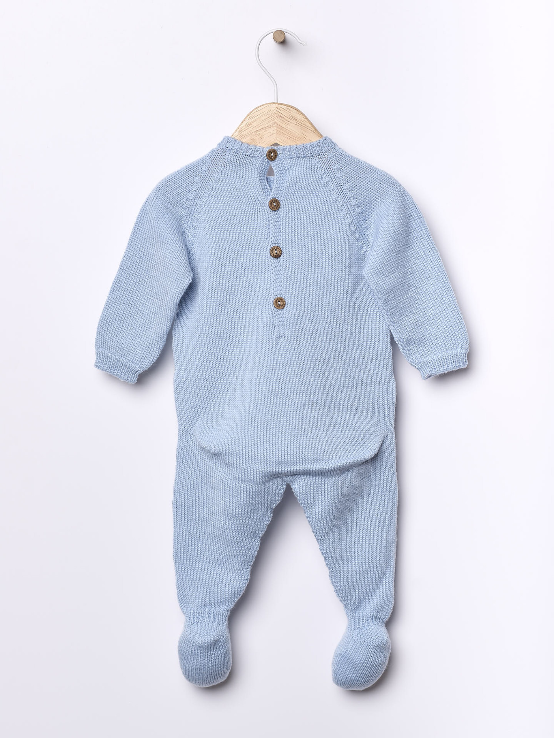Knitted wool babygrow