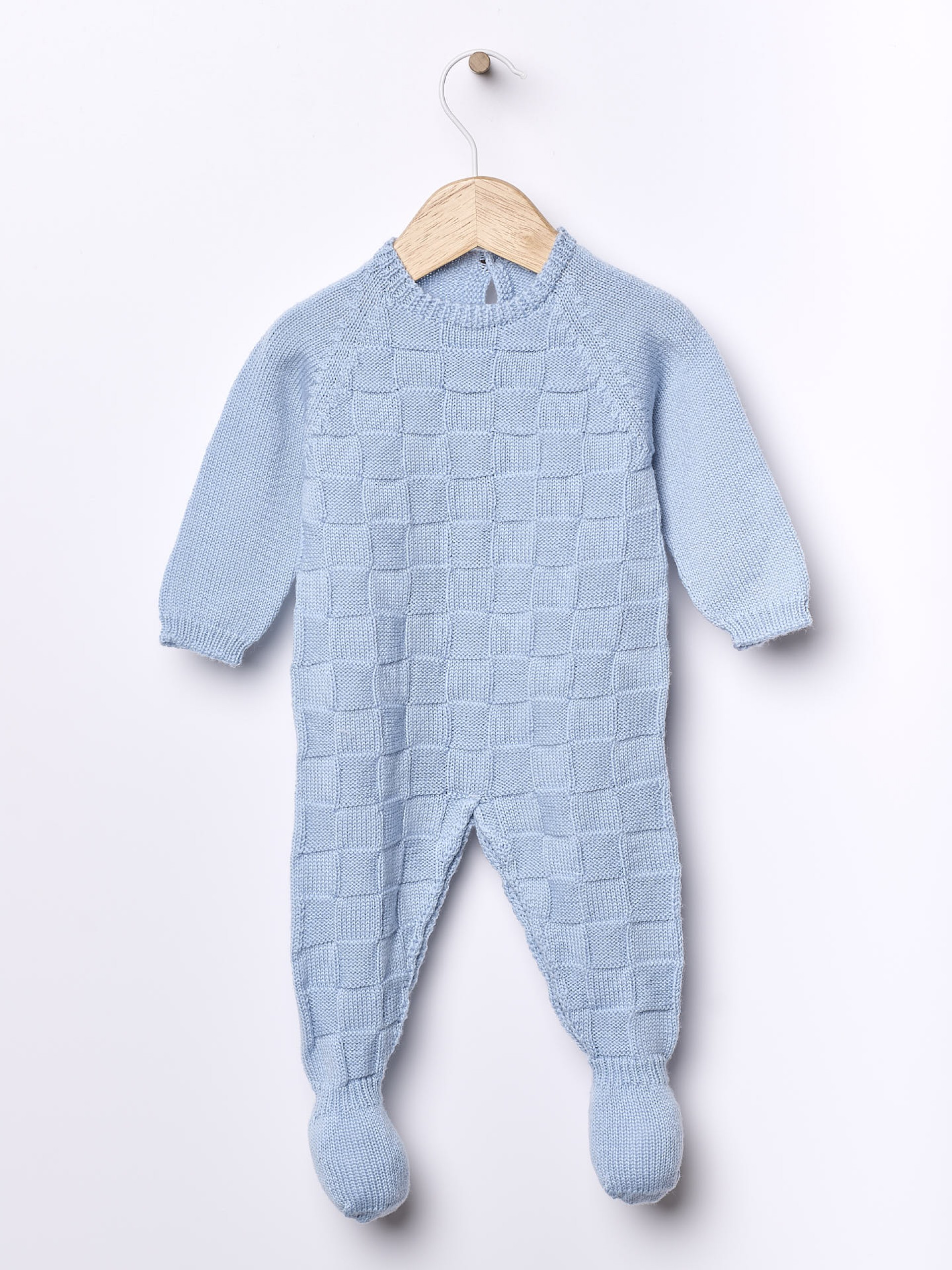 Knitted wool babygrow