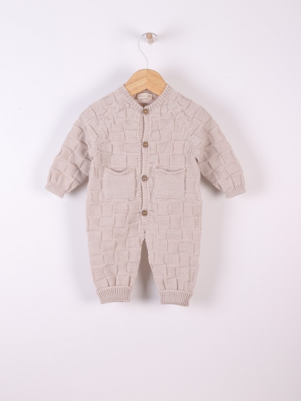 Knitted wool jumpsuit