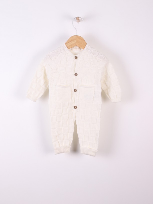 Knitted wool jumpsuit