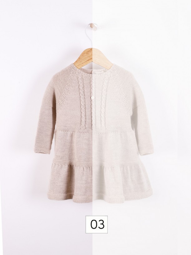 Knitted wool dress