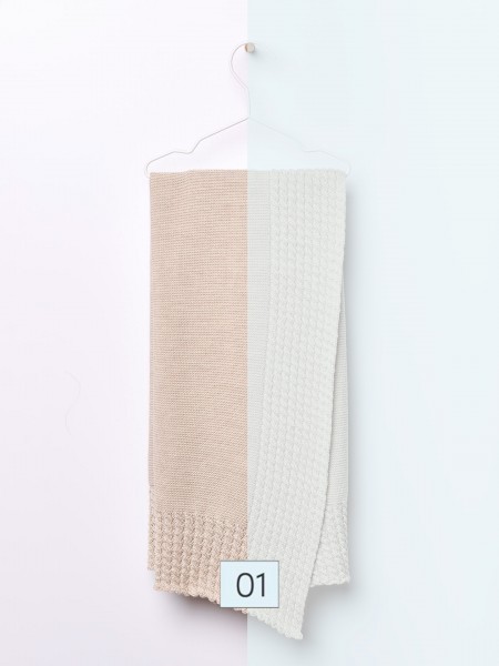 Knitted wool blanket