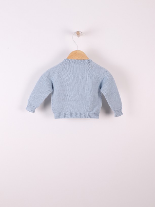 Knitted wool cardigan