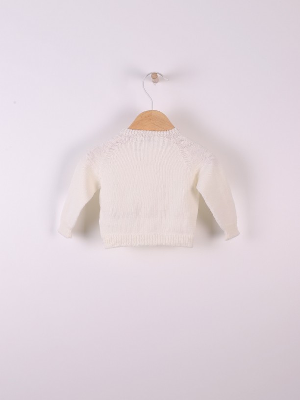 Knitted wool cardigan