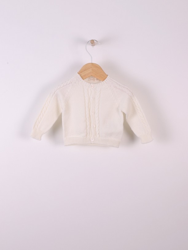 Knitted wool cardigan
