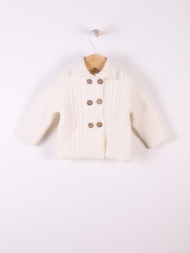 Knitted wool cardigan