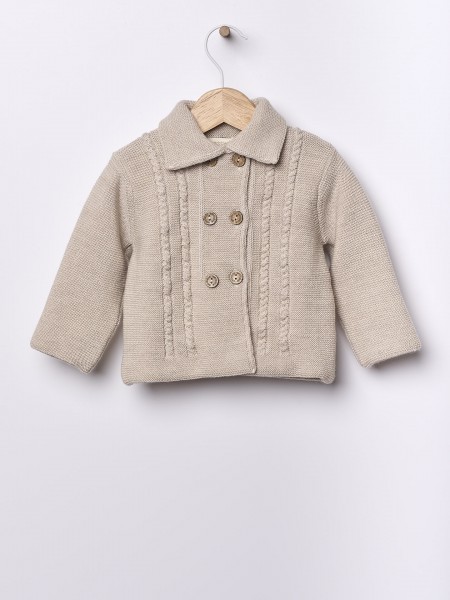 Knitted wool cardigan