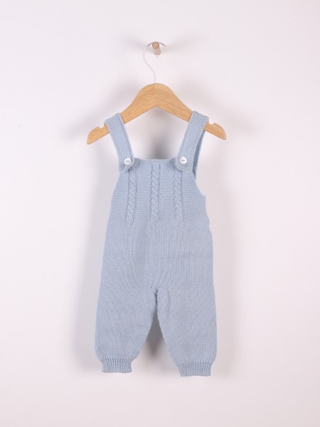 Knitted wool dungarees