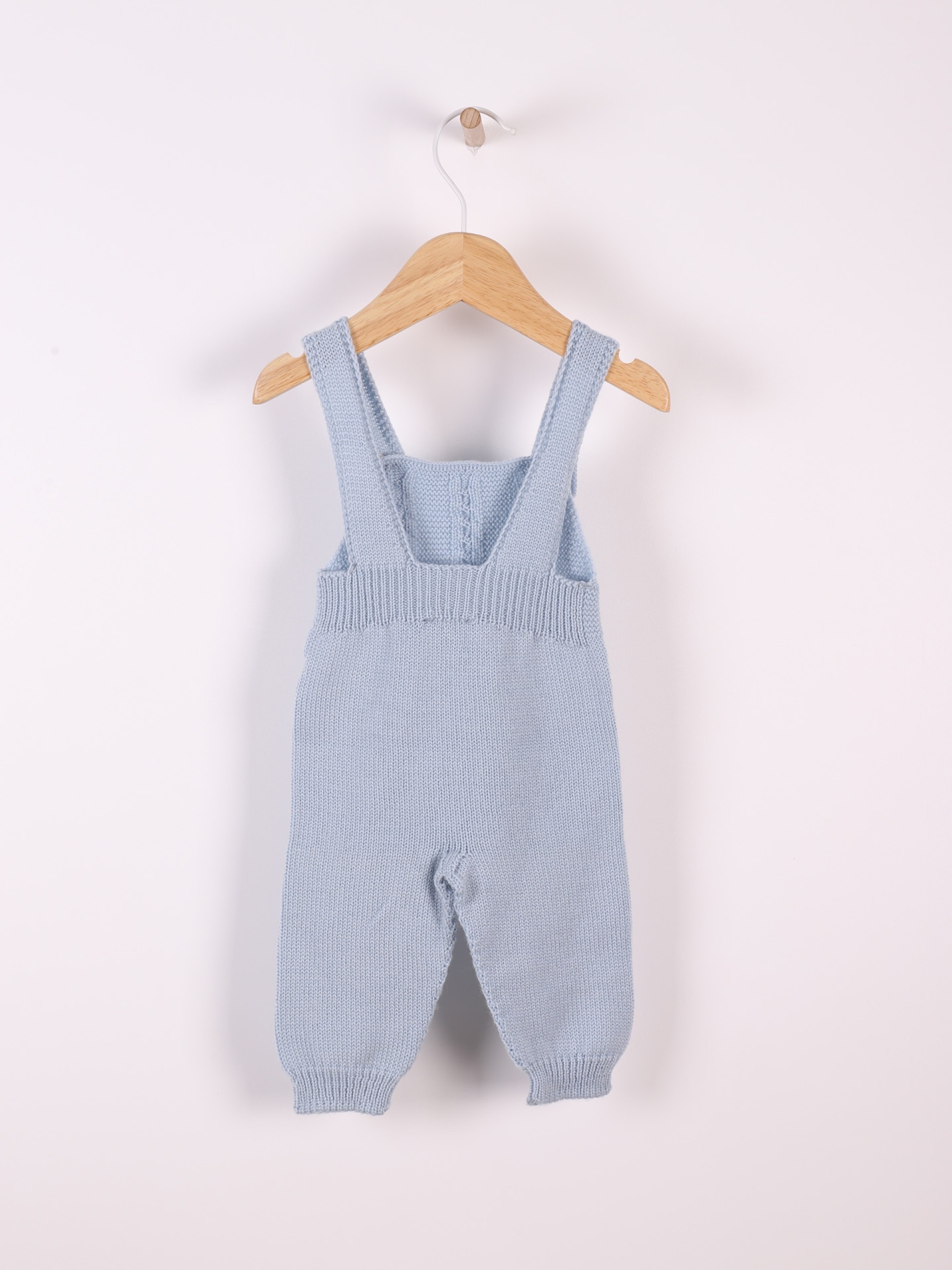 Knitted wool dungarees