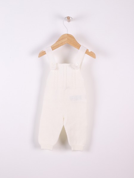 Knitted wool dungarees