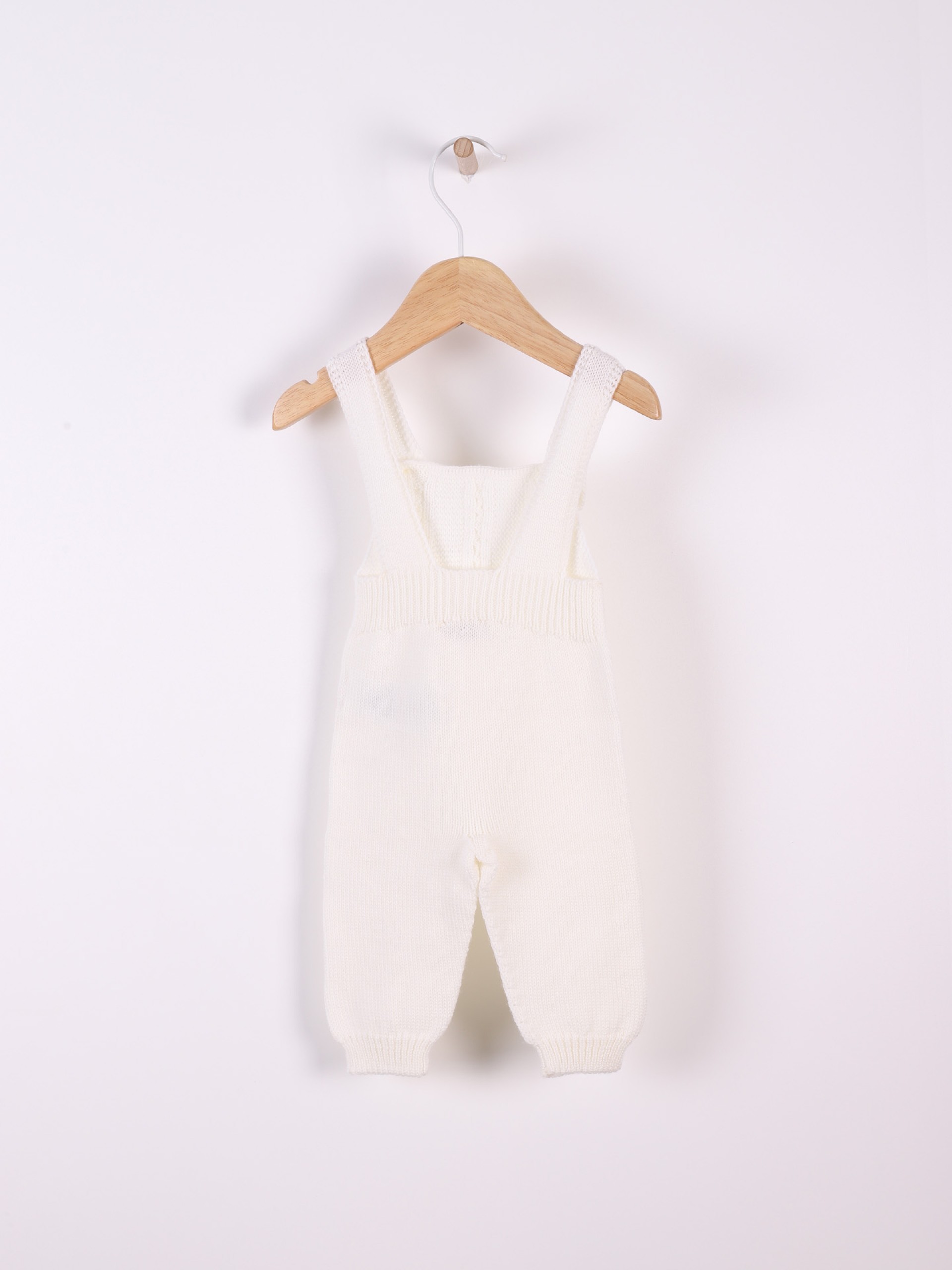 Knitted wool dungarees