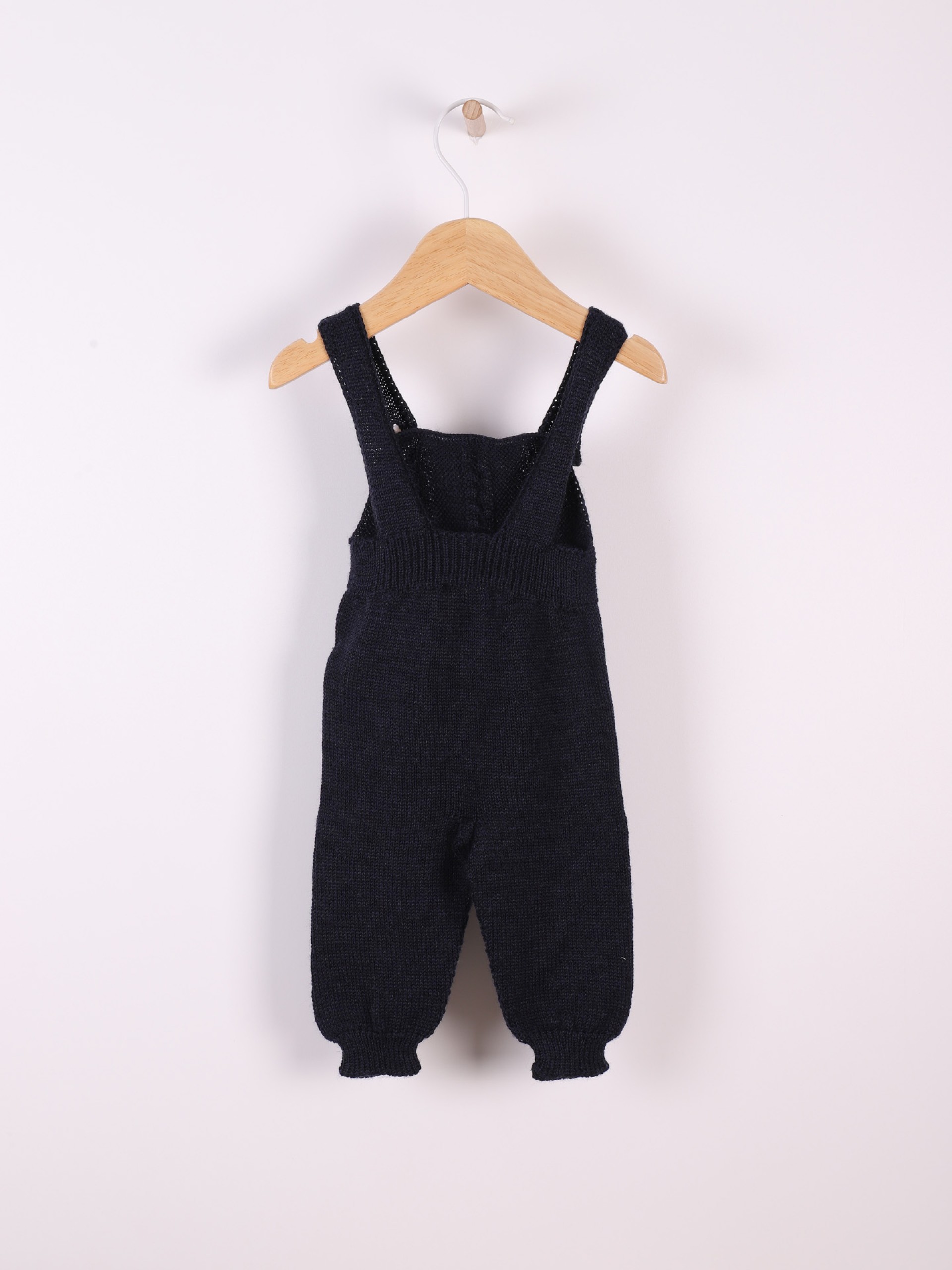 Knitted wool dungarees