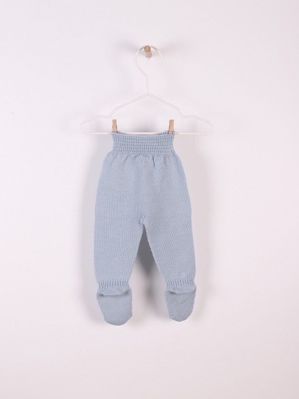 Knitted wool trousers