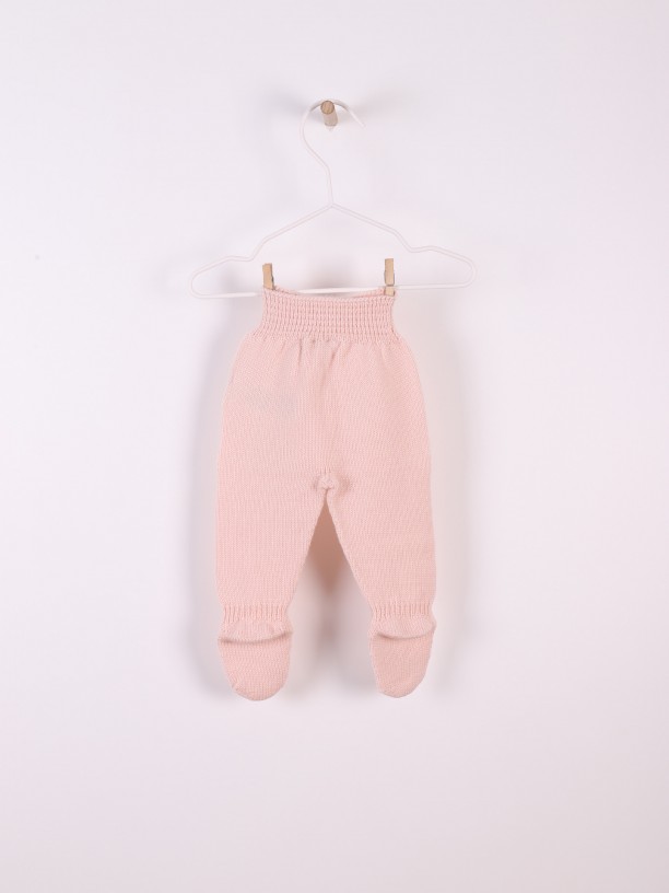 Knitted wool trousers