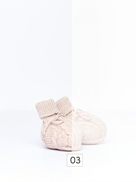 Knitted wool booties